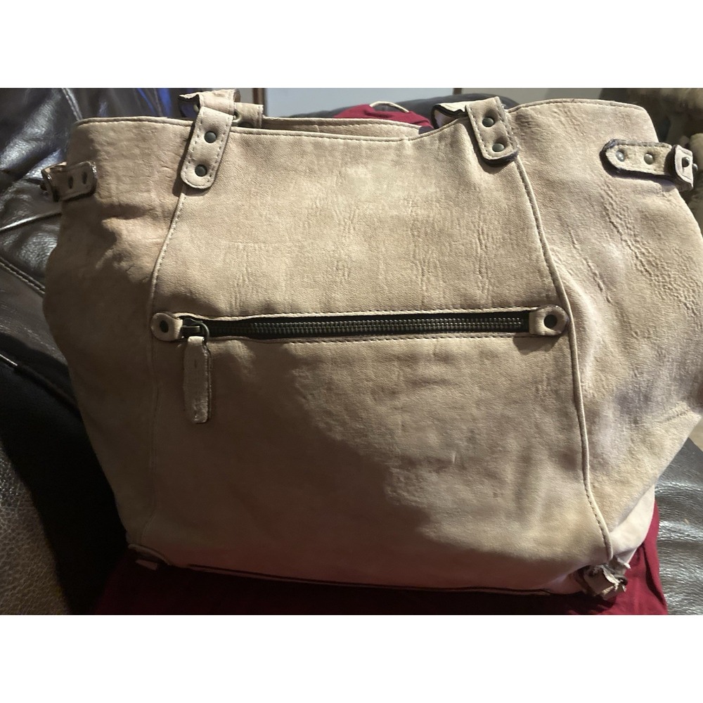 ABaco Beige Leather Tote Bag Large Shoulder Bag Handbag Purse